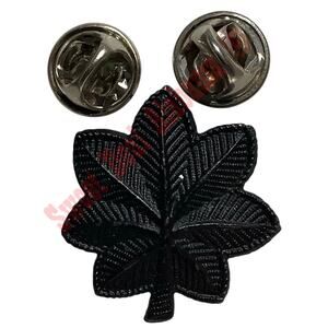 U.S. Army Major Oak Leaf Subdued Insignia Pin- Vintage Military Pin 1" x 1"